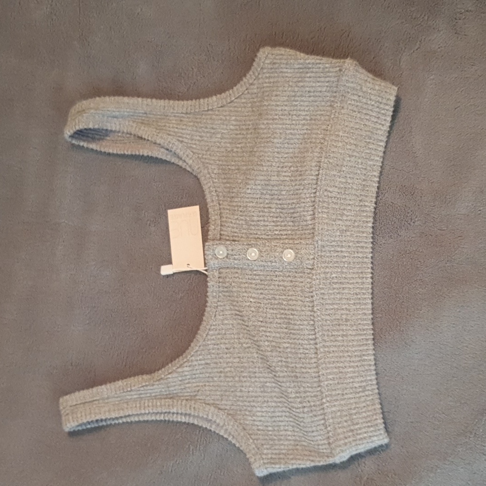NWT Micro Rib Cami/Bralette/Crop Top size M